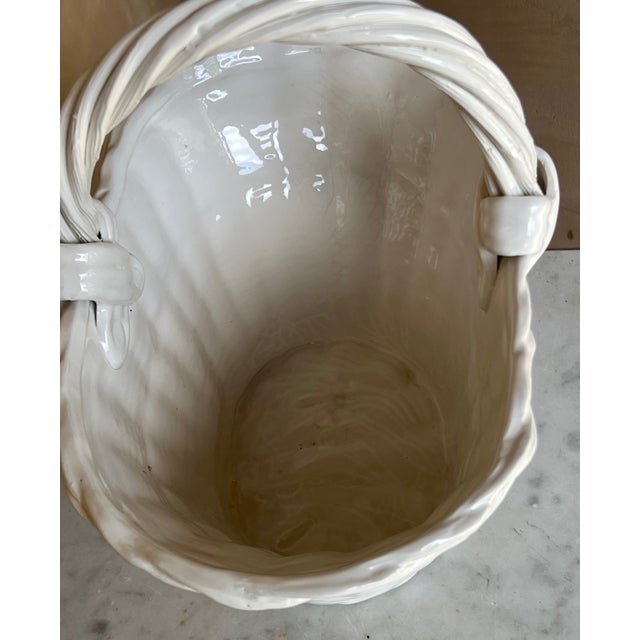Ceramic Vintage Italian Ceramic Basket For Sale - Image 7 of 8
