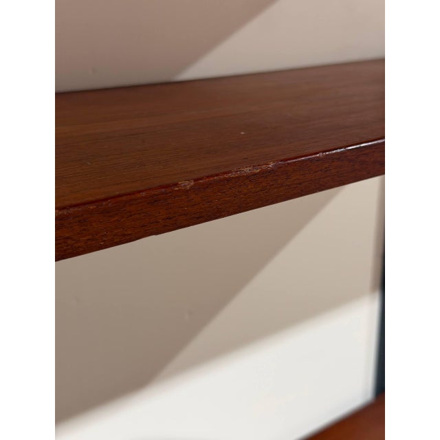 Teak Wall Unit With 3 Shelves Danish Mid-Century Modern For Sale - Image 10 of 14