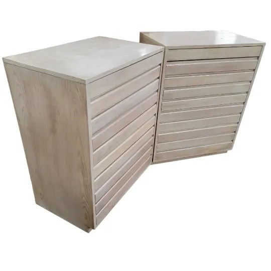 Vintage Mid Century Modern Driftwood 5 Drawer Chest by Sligh Furniture - Cross Country Collection - Pair Classic mid-...