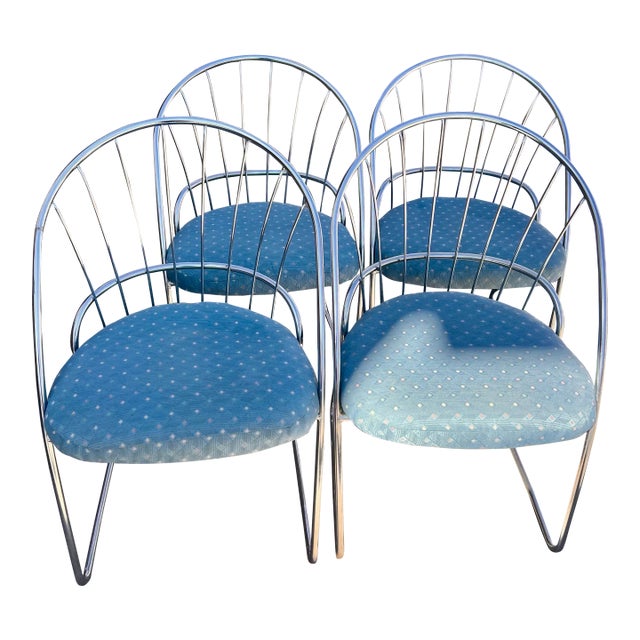 Four Mid-Century Modern Dining Chairs by Daystrom Furniture Co. 1978 For Sale