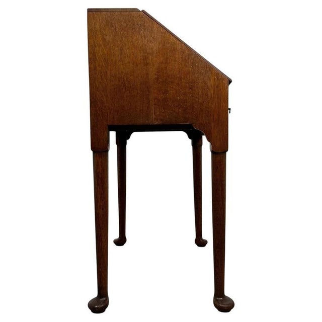 Brown Antique 20th Century Golden Oak Bureau For Sale - Image 8 of 14