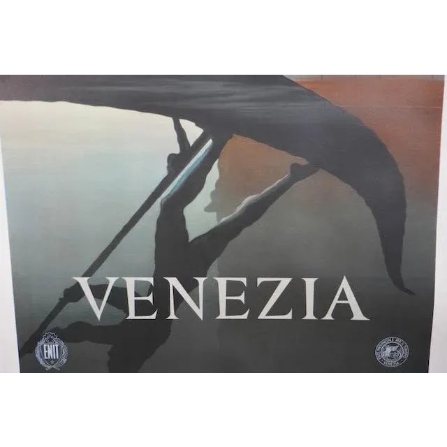 Textile A. Cassandre - Vintage Original Travel Poster - Venezia 1951 For Sale - Image 7 of 12