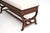 Brown Antique Victorian Piano Duet Bench, 1880 For Sale - Image 8 of 9