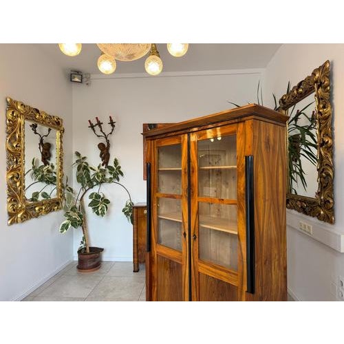 Biedermeier Display Cabinet in Walnut For Sale - Image 16 of 18