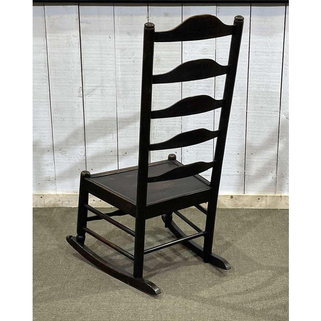 19th Century English Nurses Chair in Oak and Ash For Sale - Image 3 of 10