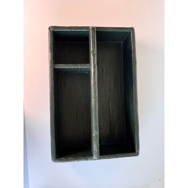 Mid 19th Century Mid 19th Century English Green Painted Cutlery Tray For Sale - Image 5 of 6