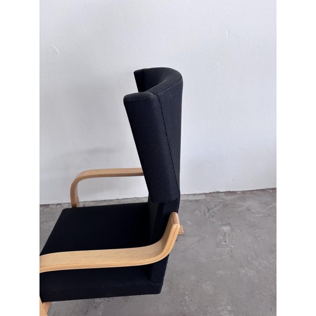 Wood Mid-Century Model 36/401 Cantilever Chair in Birch and Black Fabric by Alvar Aalto for Artek, 1950s For Sale - Image 7 of 16