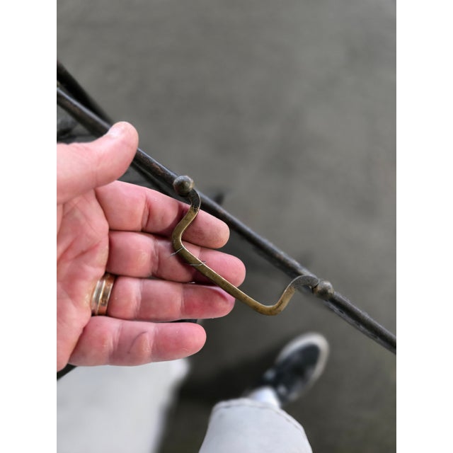 1920s 1920"s Wrought Iron Japanese Wrought IronFirescreen For Sale - Image 5 of 10