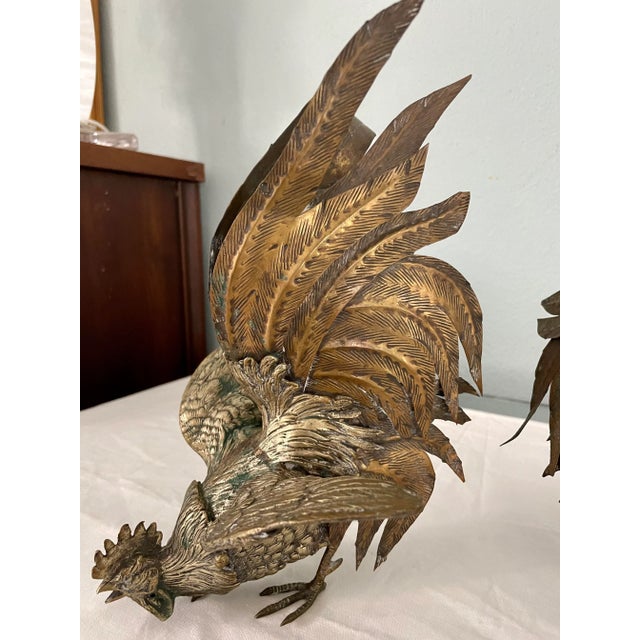 Mid 20th Century Decorative Roosters - a Pair For Sale - Image 9 of 13