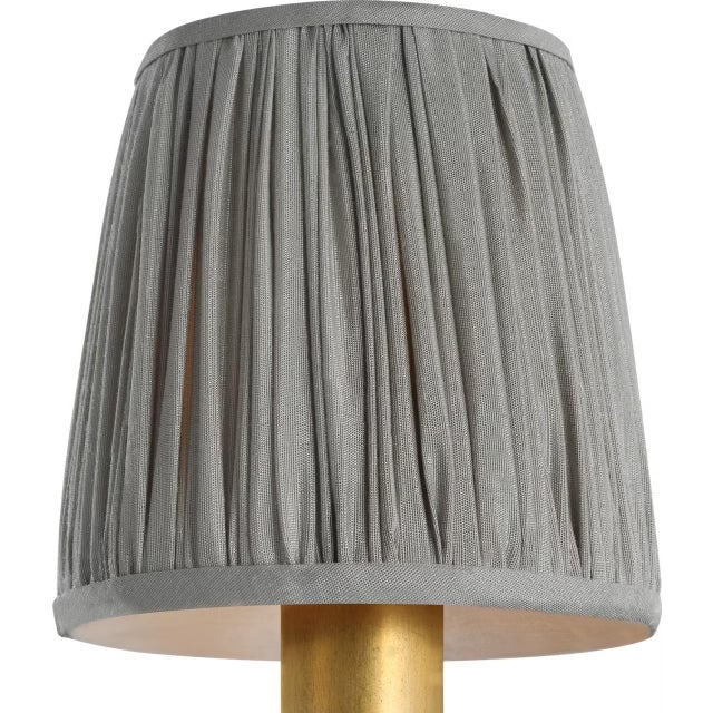 Visual Comfort Signature 5" Pleated Mist Silk Shade For Sale