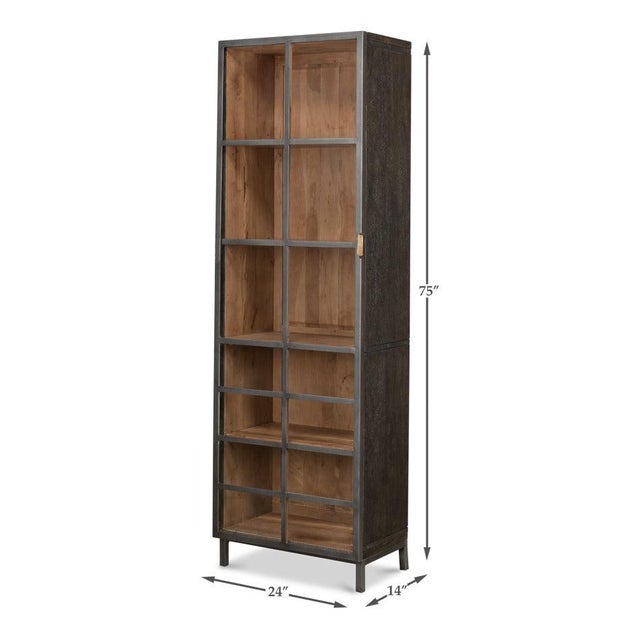 Industrial Glazed Display Cabinet, Left-Opening For Sale - Image 10 of 10
