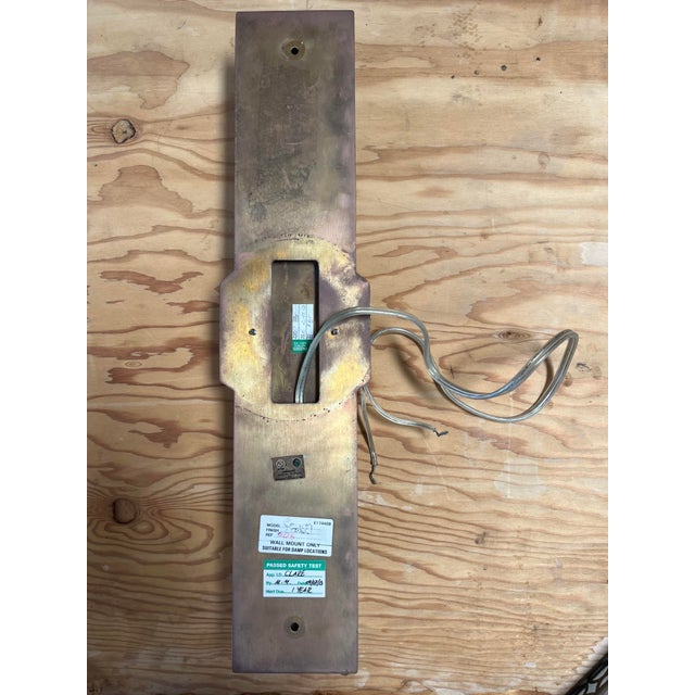 1960s Brass Vintage Wall Mount Light For Sale - Image 5 of 8