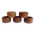 Vintage Mid-Century Modern Teak Wood Napkin Rings – Set of 5, Boho Natural Wood Holder For Sale