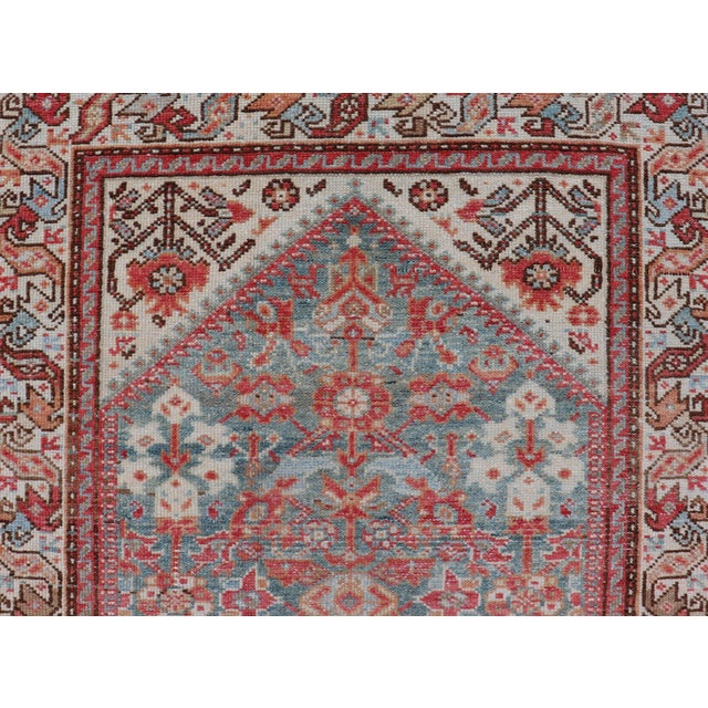 Red Antique Persian Malayer Runner With Allover Pattern in Soft Red 3'3 X 13'5 For Sale - Image 8 of 12
