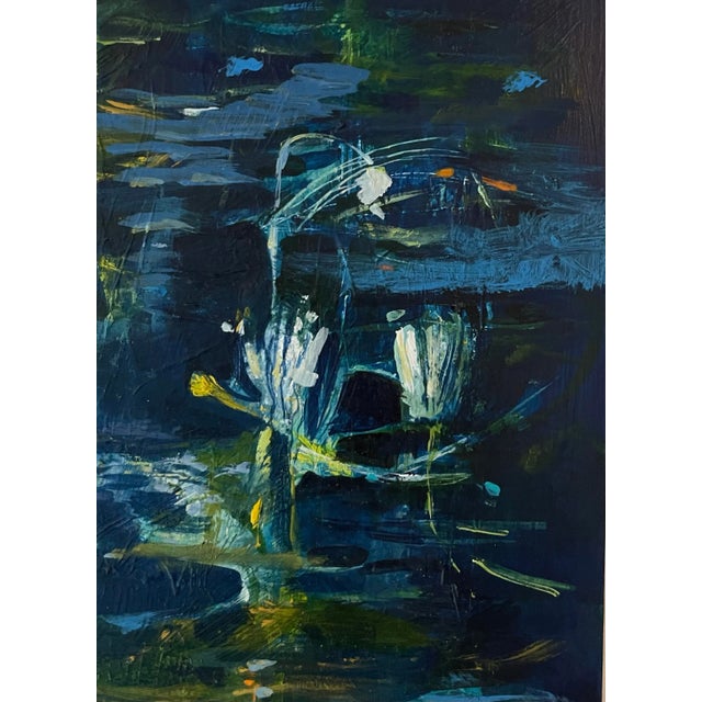 2020s "Under the Ringed Moon" Painted on Cradled Panel For Sale - Image 5 of 6