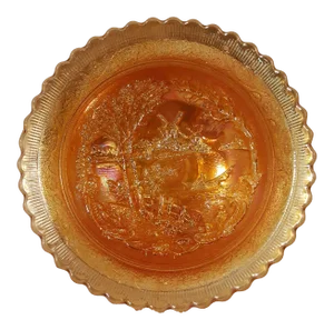 Imperial Marigold Windmill Pattern Double Dutch Carnival Glass