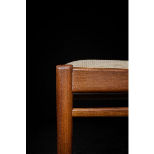 Mid-Century Modern Danish Teak and Beige Fabric Chairs, 1960s, Set of 4 For Sale - Image 12 of 18