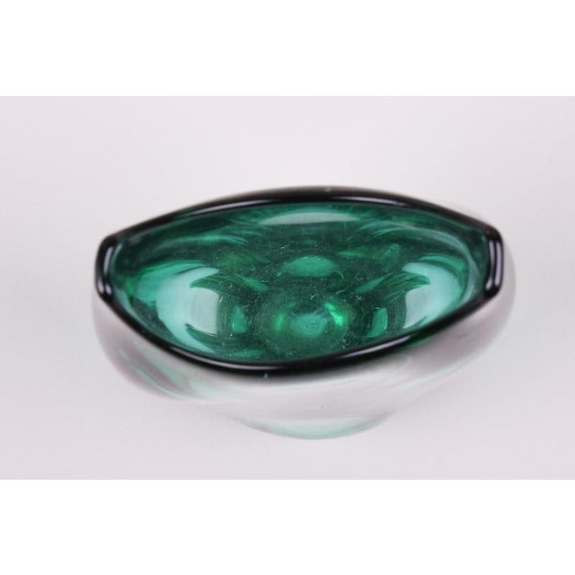 1950s Mid-Century Vase in Thick Glass, Czech, 1950s For Sale - Image 5 of 7