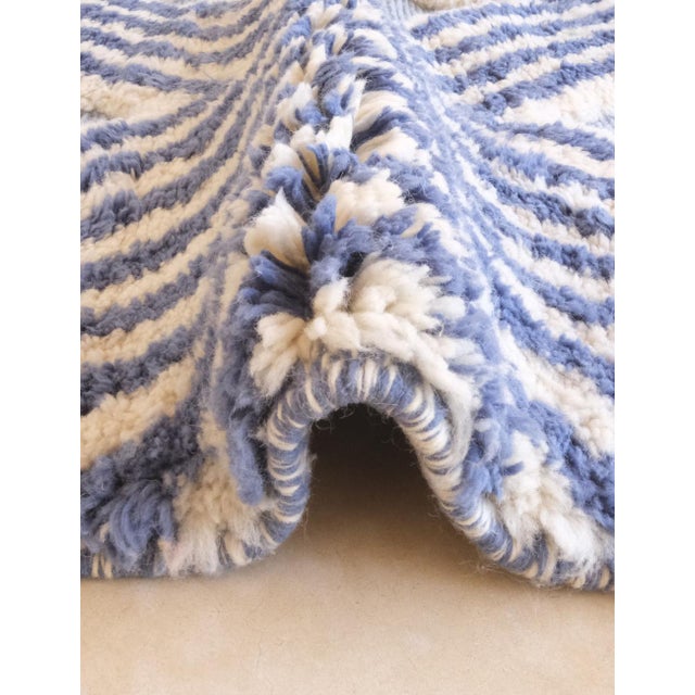 Blue Contemporary Wool Rug - 10 X 6.8 Ft For Sale In Cleveland - Image 6 of 8