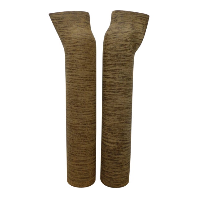 Sculptural Vases - A Pair For Sale