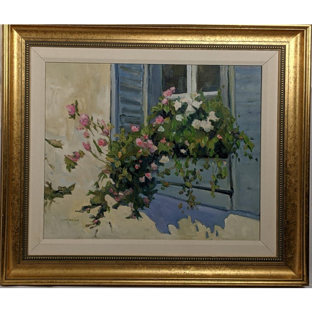 Carole McDermott Original Impressionist Floral Window Oil Painting For Sale - Image 13 of 17