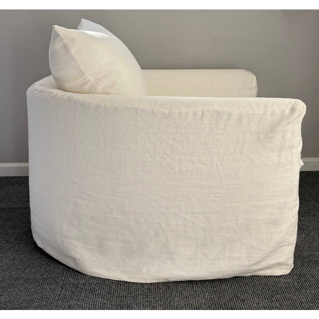 Community Wren Linen Slipcovered Chair by Community MFG For Sale - Image 4 of 10
