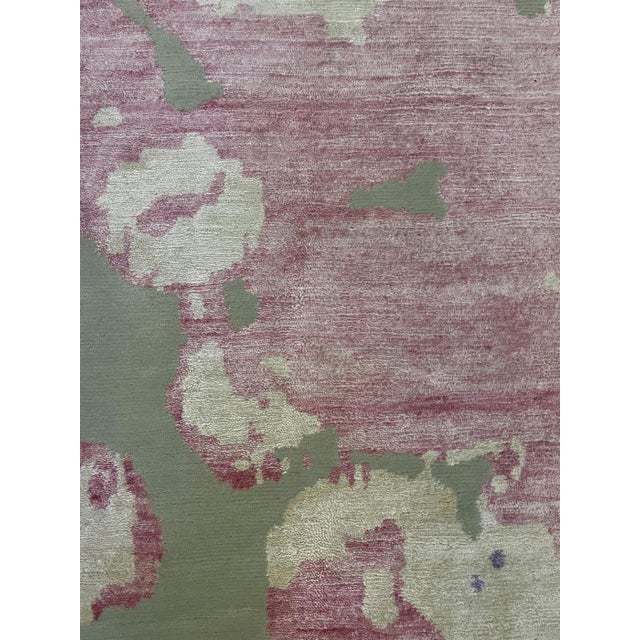 Modern Hand Knotted Borderless Modern Design Wool Pile Rug. 10'09" X 14'06" For Sale - Image 3 of 4