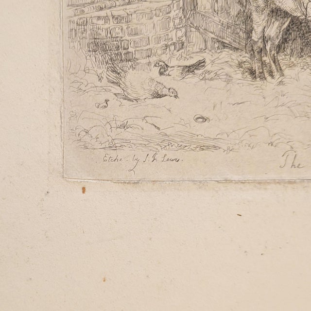 Early 19th Century The Interior of a Shed (Donkey) | John Frederick Lewis Engraving | 1826 For Sale - Image 5 of 7