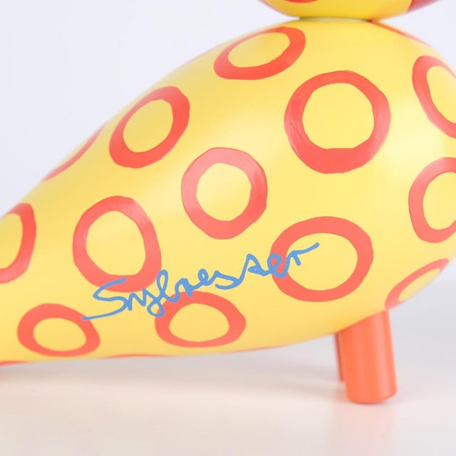 Kay Bojesen Songbird X Leif Sylvester Blue Eyes in Multicoloured Wood For Sale - Image 6 of 9