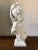 White crackle glaze Italian pottery bust of a woman.