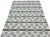 Mid-Century Modern Handmade Woolen Flat Weave Rug, Cream, Sky Blue and Sage Green Striped Wool Rug - 6'x9' For Sale - Image 3 of 10