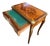 1900s Victorian Rosewood Game Table With Floral Inlay, Brass Details, Expandable, Original Condition For Sale