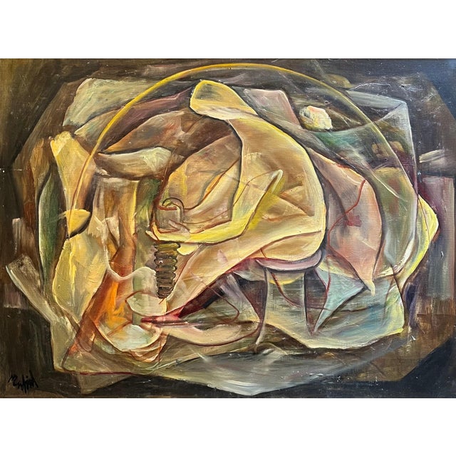 Vivaldo Martini, Abstract Composition No. 6, Oil on Canvas For Sale - Image 12 of 12