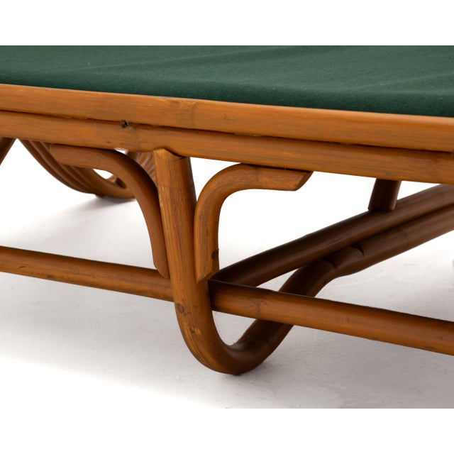 Mid Century Pretzel Sofa Four Strand Pretzel Rattan Sofa After Paul Frankl Knoll Fabric For Sale - Image 14 of 14