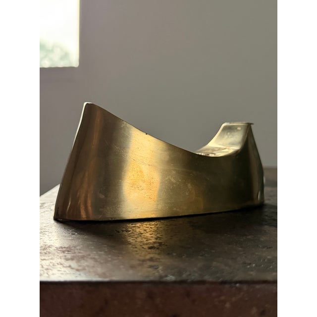 Cast Brass Tape Dispenser + Brass Clothespin Card Holder, Set of 2 For Sale - Image 9 of 17