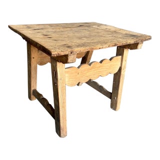 Early 19th Century Continental Stripped Pine Side Table For Sale