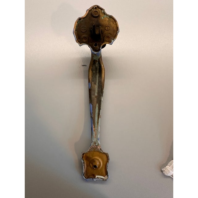 Spanish Revival Solid Brass Entry Hardware Set – Penn Spain, Ornate Vintage For Sale In Dallas - Image 6 of 16