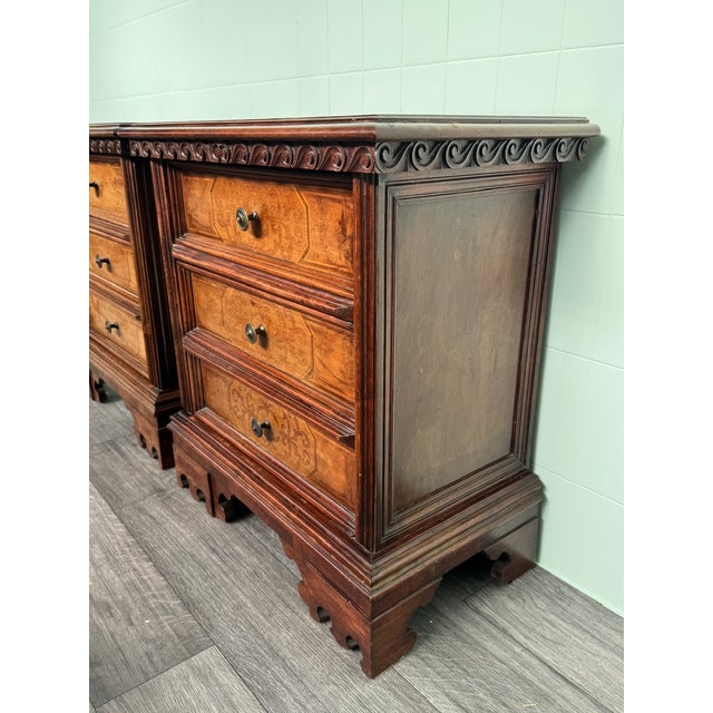 Vintage Italian Nightstands, 1940s, Set of 2 For Sale - Image 3 of 16