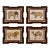 Artist-Signed Mid-Century Animal Paintings in Heavy Hand-Painted Tole Frames, Set of Four For Sale