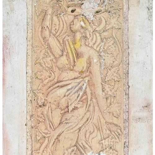 Unknown, Woman, Mid-20th Century, Oil Painting on Cement Panel For Sale - Image 3 of 4