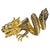 Bochic "Orient" Neoclassical Dragon Yellow Sapphire Ring Set 18K Gold & Silver For Sale - Image 15 of 18