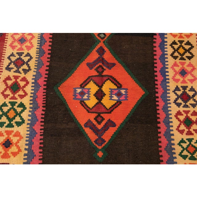 Mid-20th Century Vintage Kilim Runner Rug 4 '4'' X 9' 2''. For Sale - Image 11 of 13