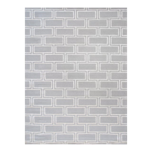 Pasargad Home Edgy Silver Area Rug, 9' 9'' X 13' 9'' For Sale