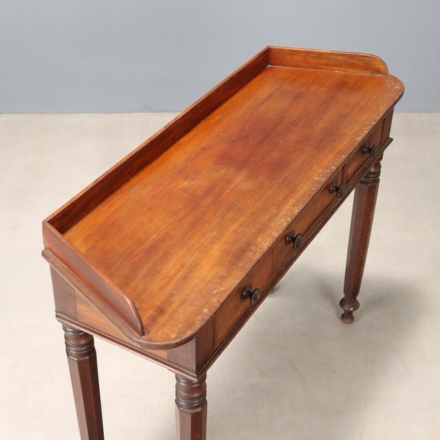 Wood Writing Desk in Walnut For Sale - Image 7 of 9