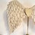 Carved Wood Angel Wings With a Heart on Lamp Base Stand Art Made by Folk Artist For Sale - Image 4 of 8