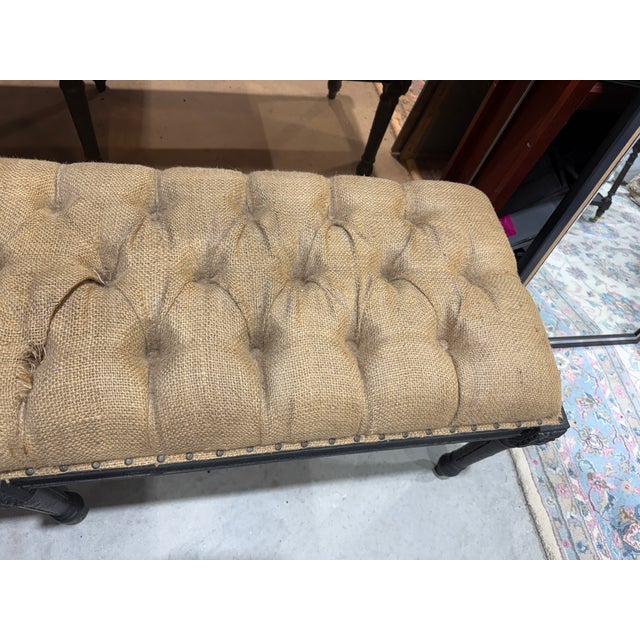 2020s Louis XVI Style Ebonized Banquette Bench - Arhaus For Sale - Image 5 of 9
