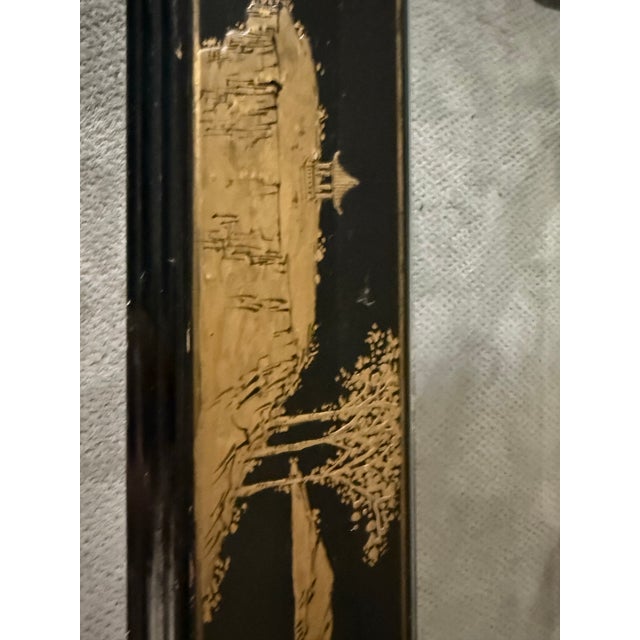 Drexel Heritage Et Cetera Collection Chinoiserie Black Gold & Burl Coffee Table. For Sale - Image 9 of 12