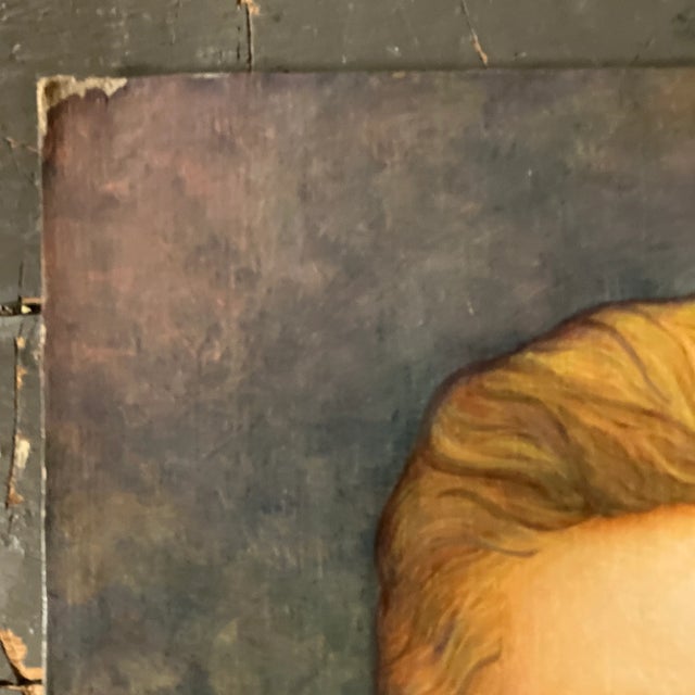 1960s 1960’s Young Boy Classical Portrait Painting Mid Century Style For Sale - Image 5 of 8