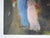 Mid 20th century oil on masonite abstract mixed media painting of an interior with figures by Lillian Geltman (b.1903) New...