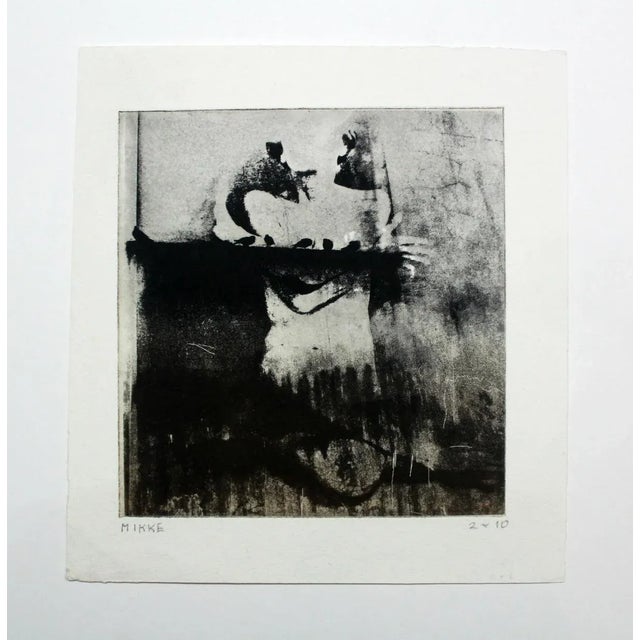 Anna Mikke, Intimate, Etching and Mixed Media on Paper For Sale - Image 4 of 7